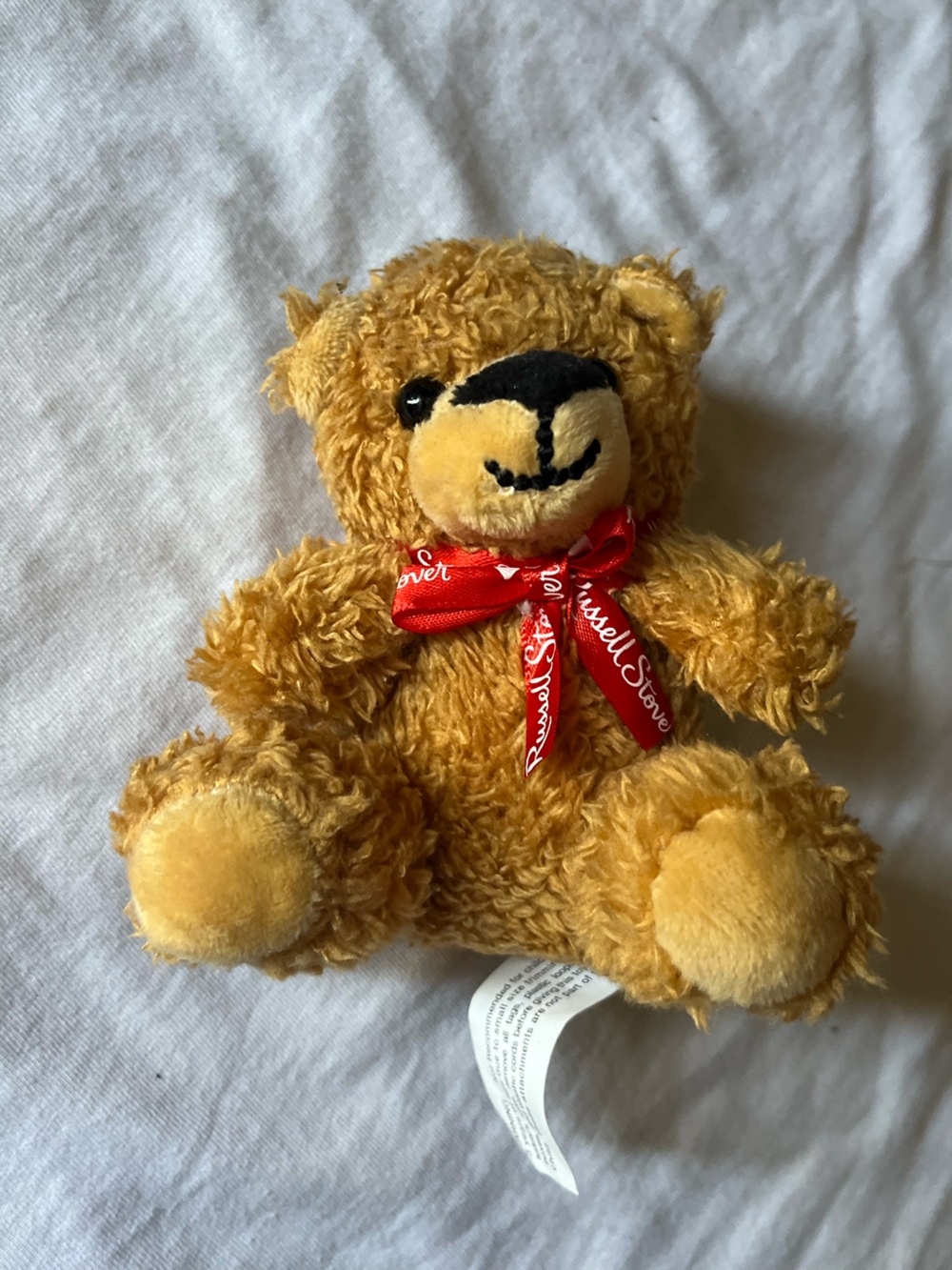 Russel Stover Plush Light Brown Teddy Bear with Red Ribbon Bow